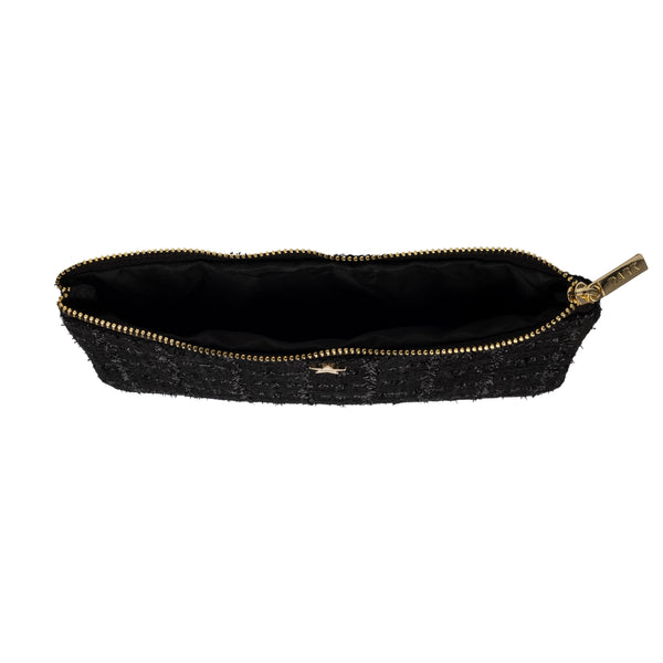 TWEED SMALL POUCH BLACK