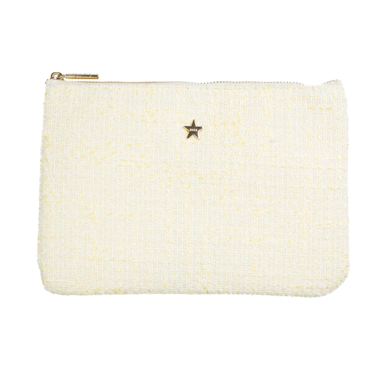 TWEED SMALL POUCH PALE YELLOW