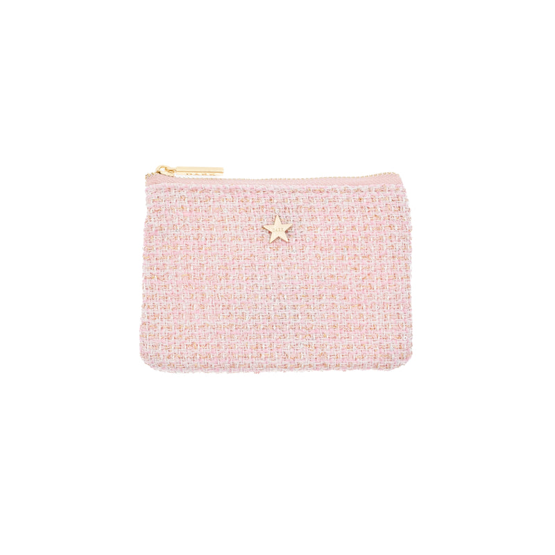 TWEED MINI POUCH LIGHT ROSE