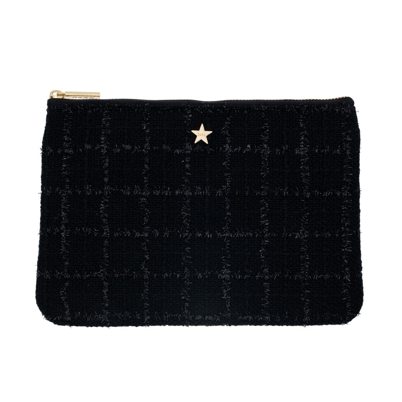 TWEED SMALL POUCH BLACK