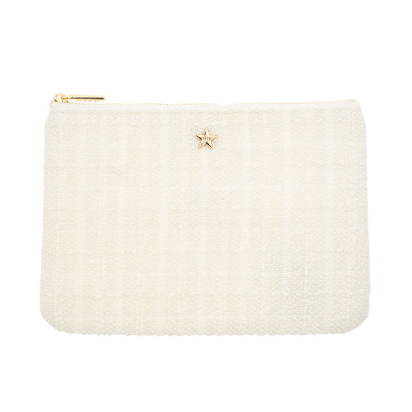 TWEED SMALL POUCH OFF WHITE