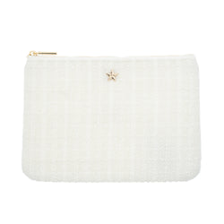 TWEED SMALL POUCH OFF WHITE