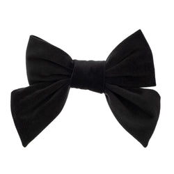 VELVET BOW HAIR CLIP BLACK