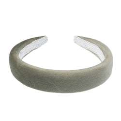 VELVET HAIR BAND BROAD MILIEU GREEN