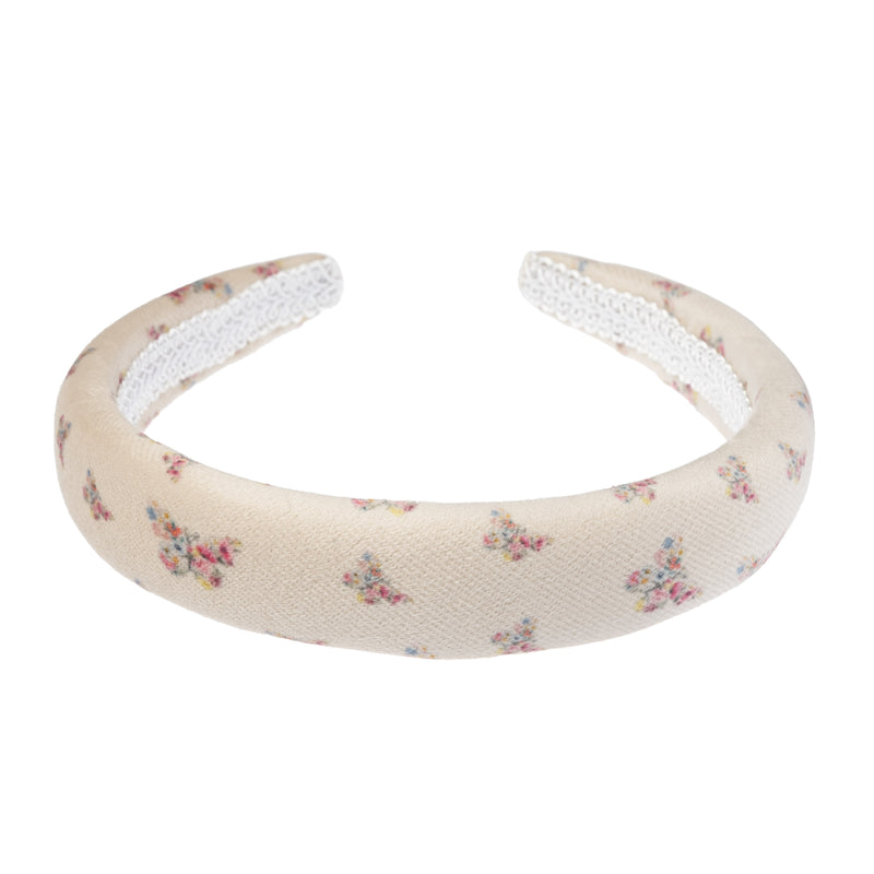 VELVET HAIR BAND BROAD SAND BUTTERFLY PATTERN