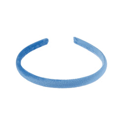 VELVET HAIR BAND THIN IBIZA BLUE