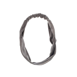 VELVET HEADBAND DARK GREY