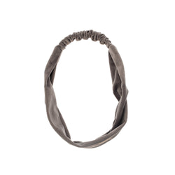 VELVET HEADBAND DARK GREY