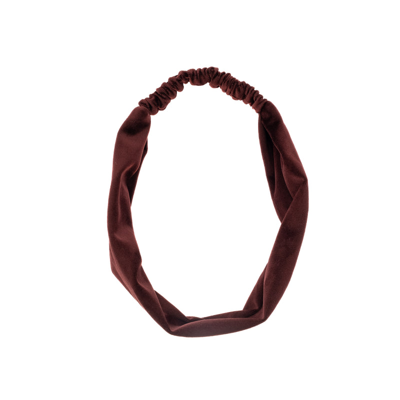 VELVET HEADBAND MAROON