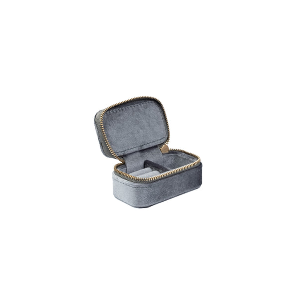 VELVET JEWELLERY BOX MICRO SPARKLED DARK SAGE