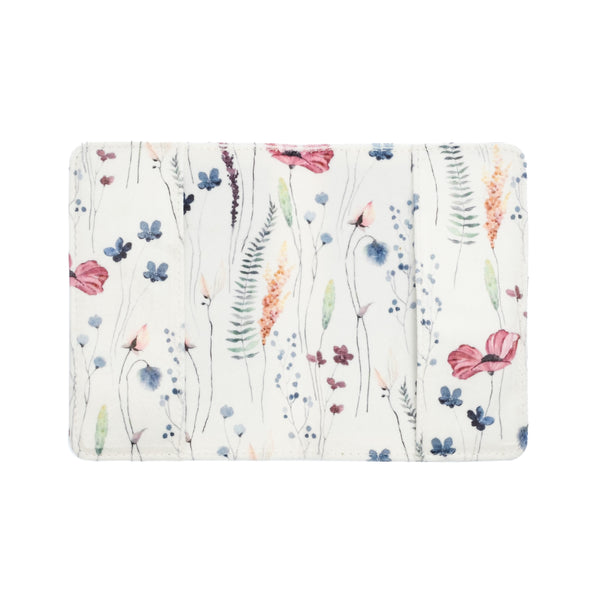 VELVET PASSPORT COVER MULTICOLOR FLOWER PATTERN