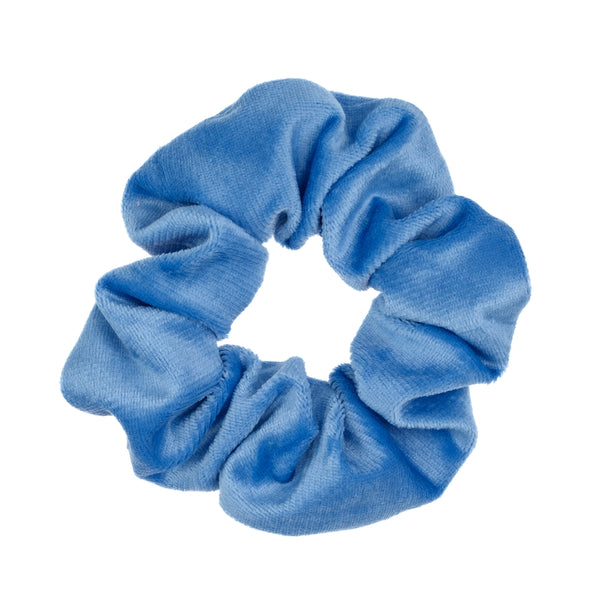 VELVET SCRUNCHIE IBIZA BLUE