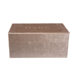 VELVET STACKER JEWELLERY BOX SPARKLED CHAMPAGNE