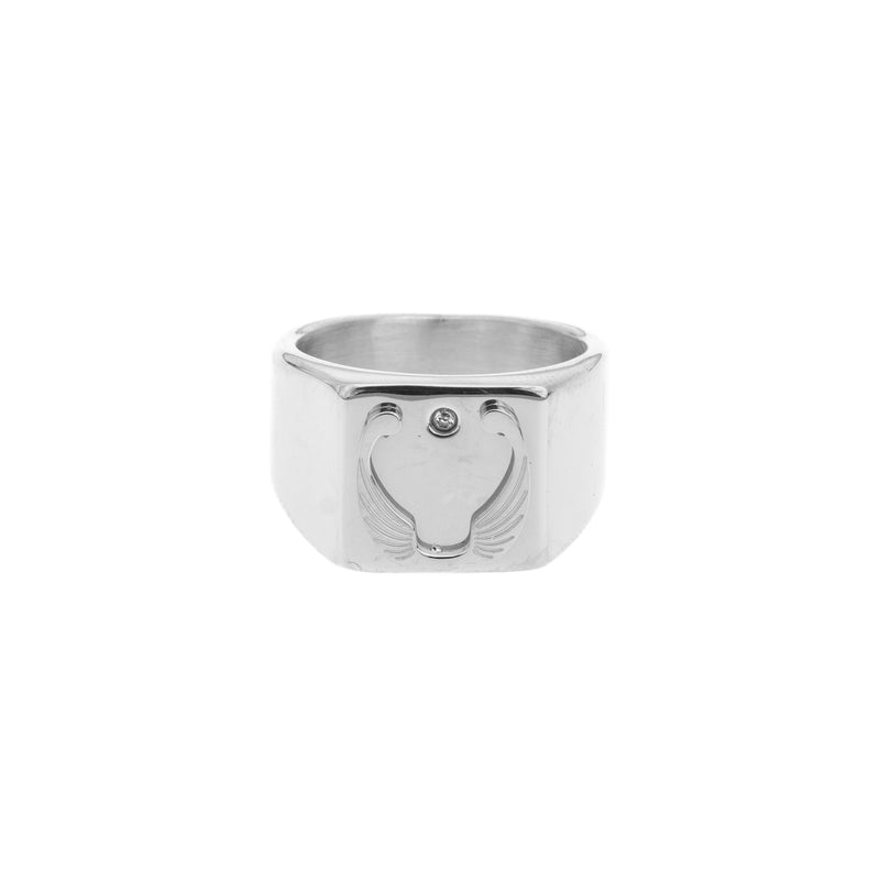 WING SQUARE SIGNET RING