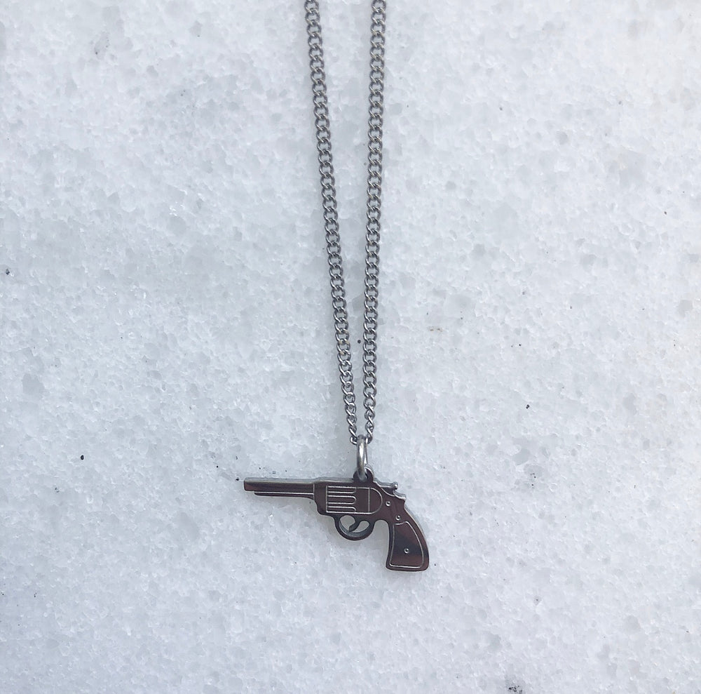 Sterling Silver Gun store & Holder Pendant