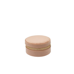 VELVET JEWELLERY BOX ROUND NOUGAT