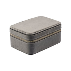 VELVET JEWELLERY BOX DARK GREY